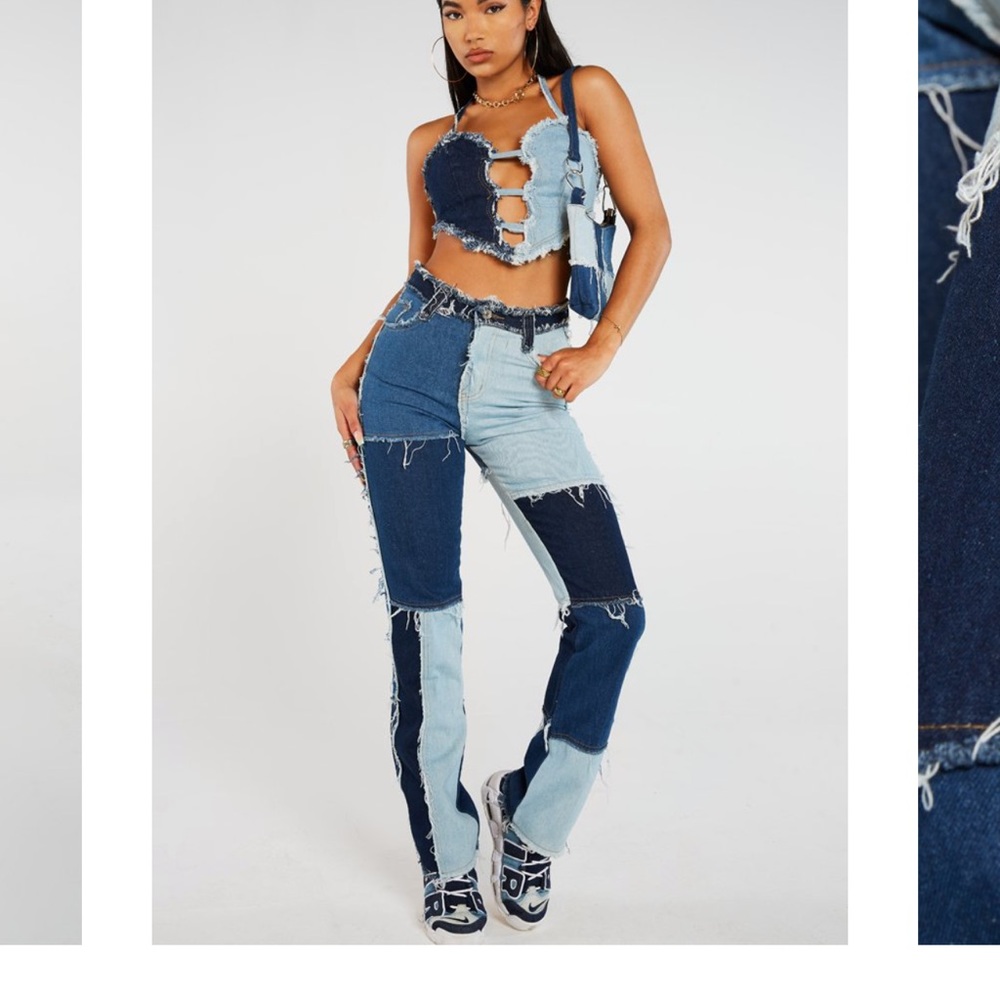 Jaded London Patchwork Denim Jeans